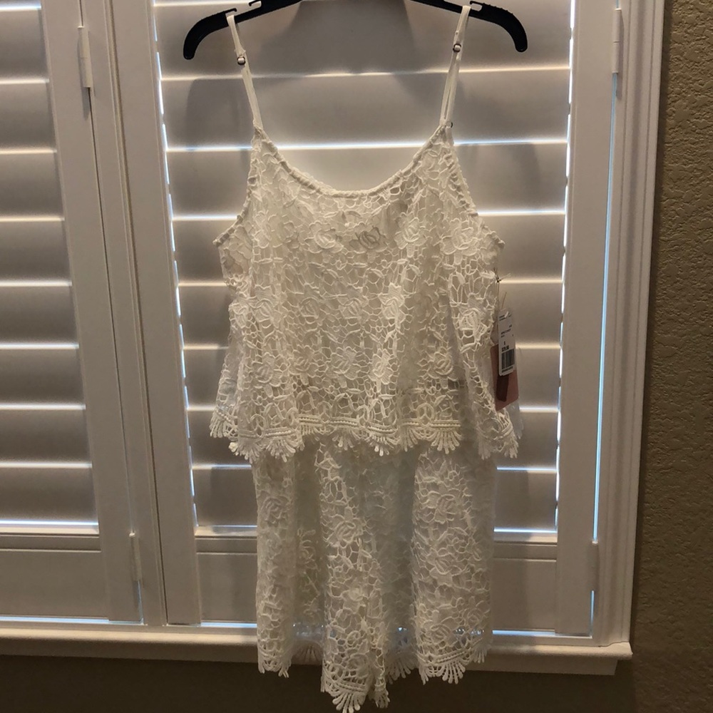 Forever 21 Lace Shorts Jumpsuit